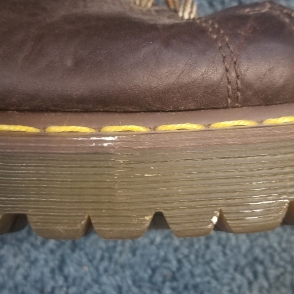 Dr. Martens Chunky Derby D-Ring Leather Men's Shoes. Air Cushioned Soles Size 12 - Picture 6 of 14